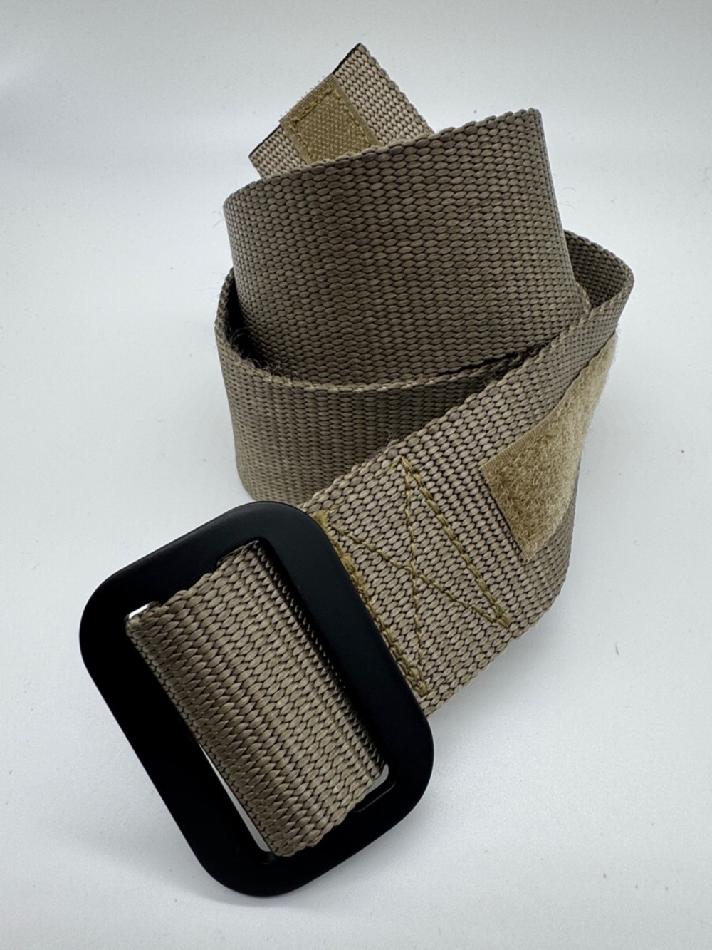 Rothco Tan Nylon Web Belt with Black Metal Buckle